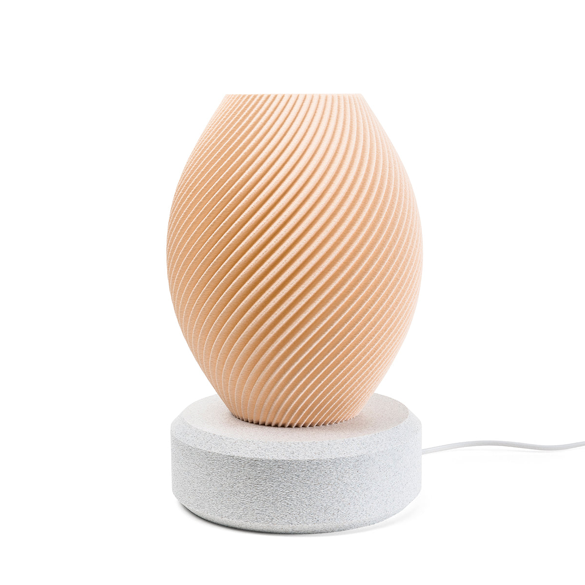 Tischlampe Vortex Spira Pink mit Luna Base Tag