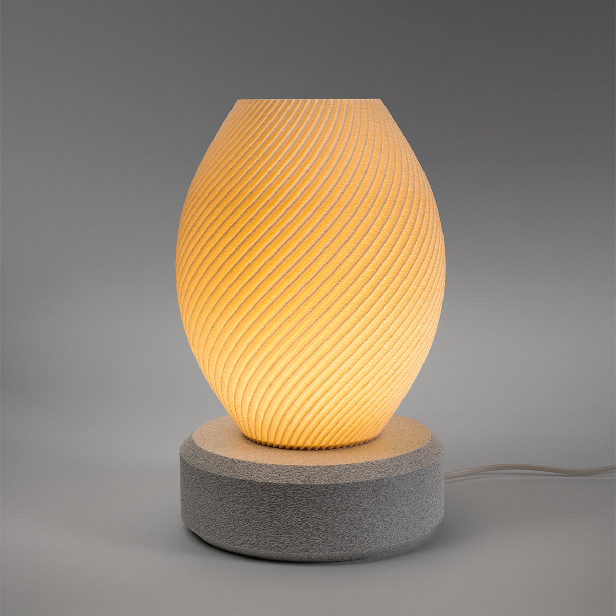 Tischlampe Vortex Spira Pink mit Luna Base Nacht