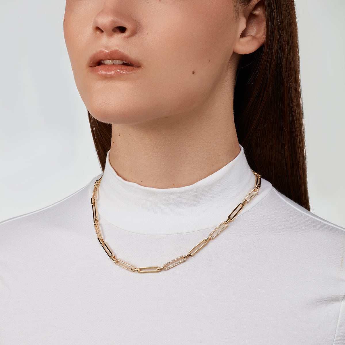 Amara Gliederhalskette mit Zirkonia Steinen Bild