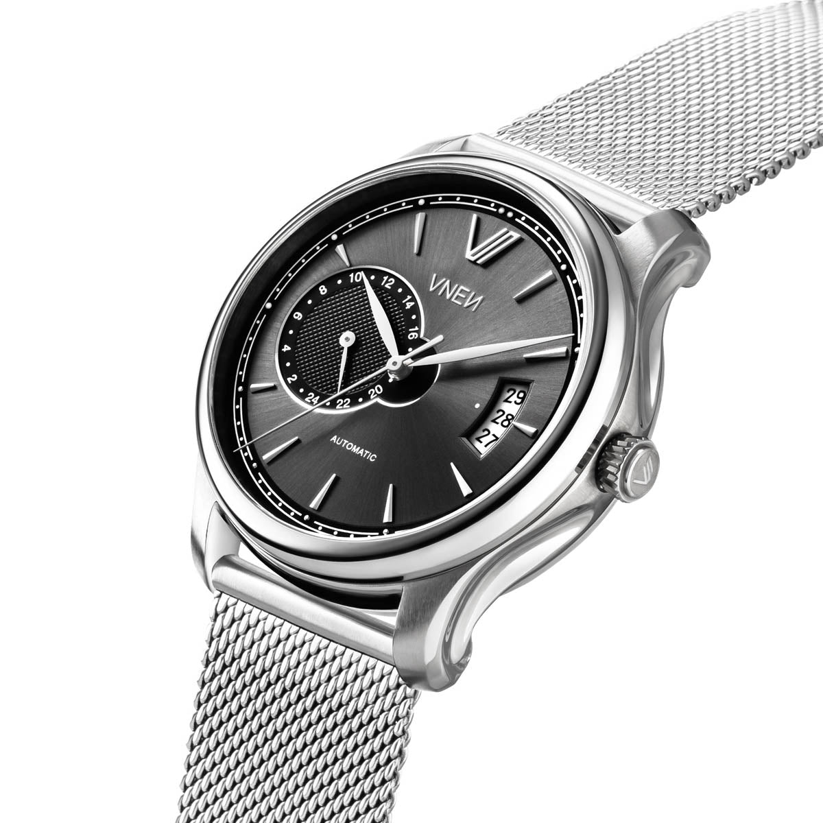 Bite Silber Grau Mesh Silber Schraeg