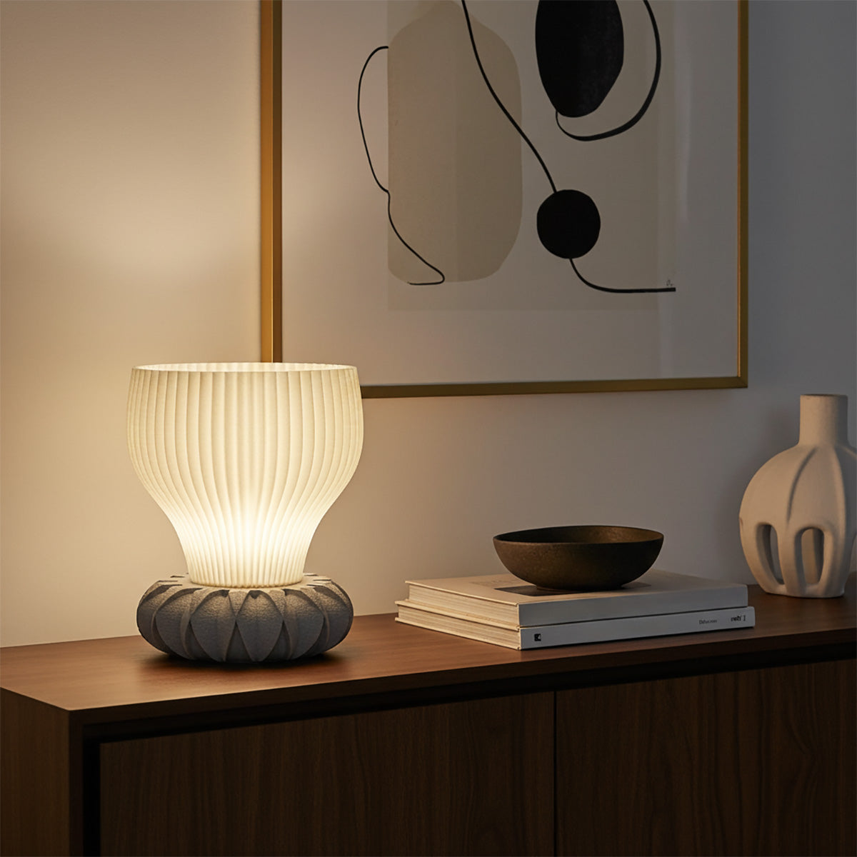 Tischlampe Bloom Stria