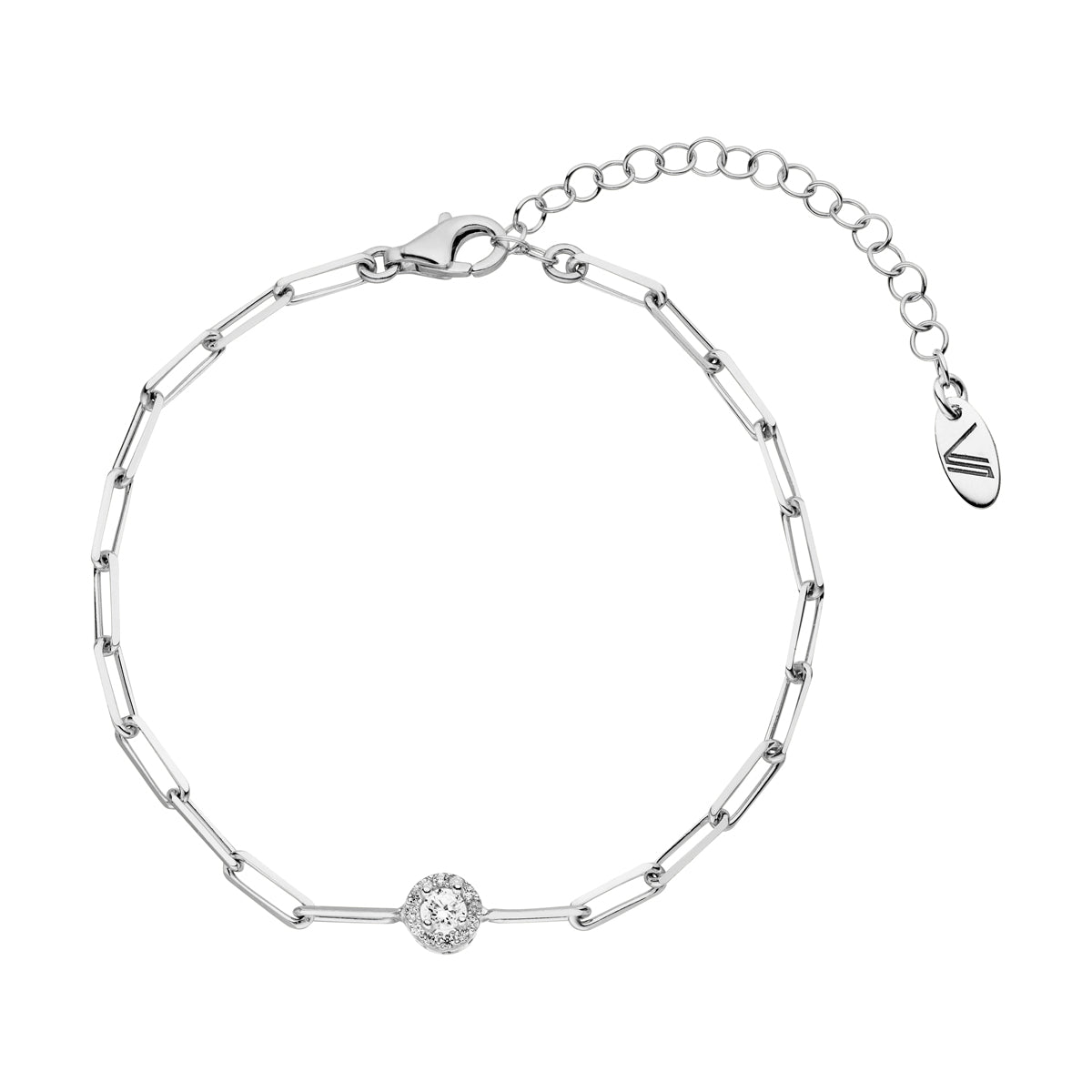 Cherin Gliederarmband mit Stein Silber 925er Sterling Silber