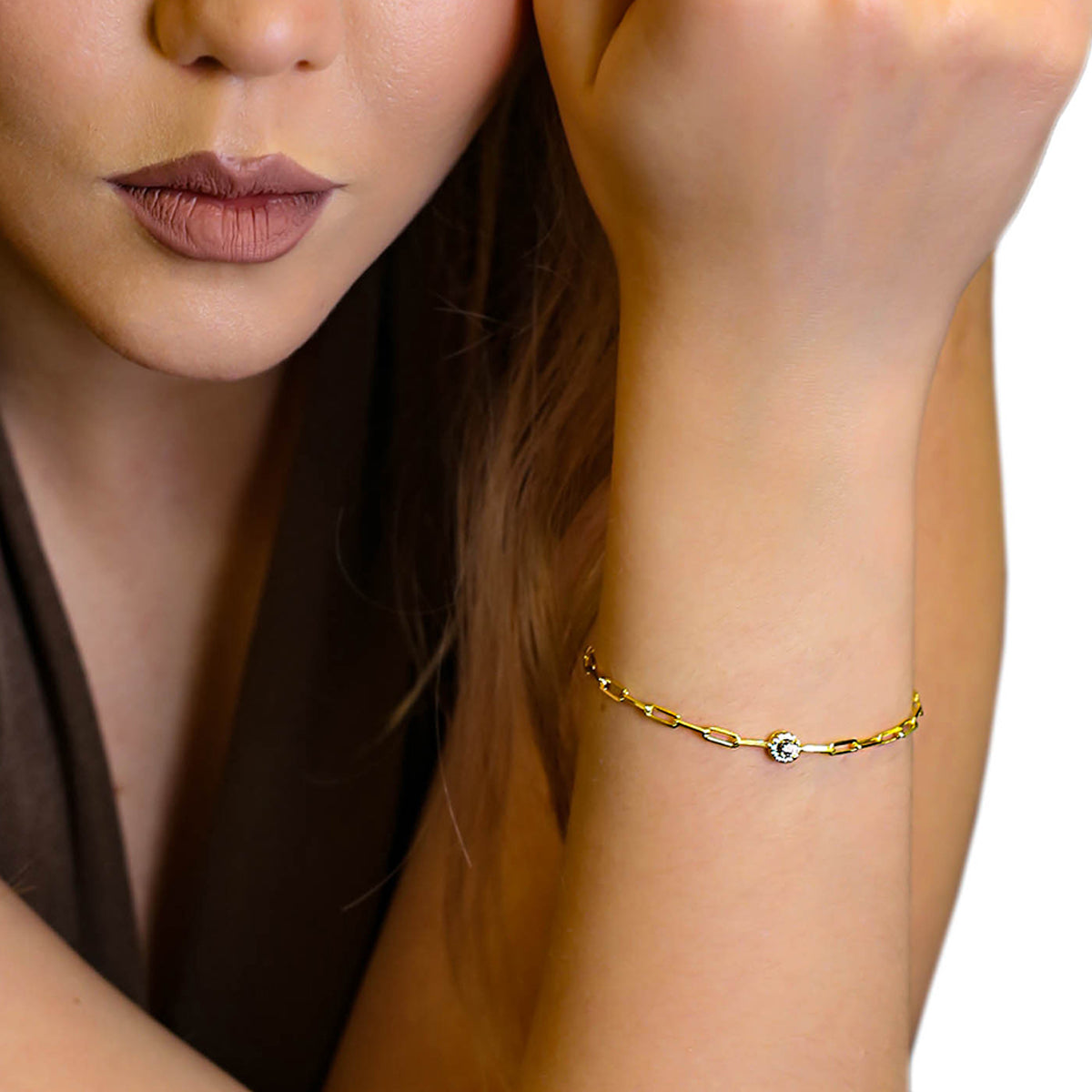 Cherin Gliederarmband mit Zirkonia Stein Bild