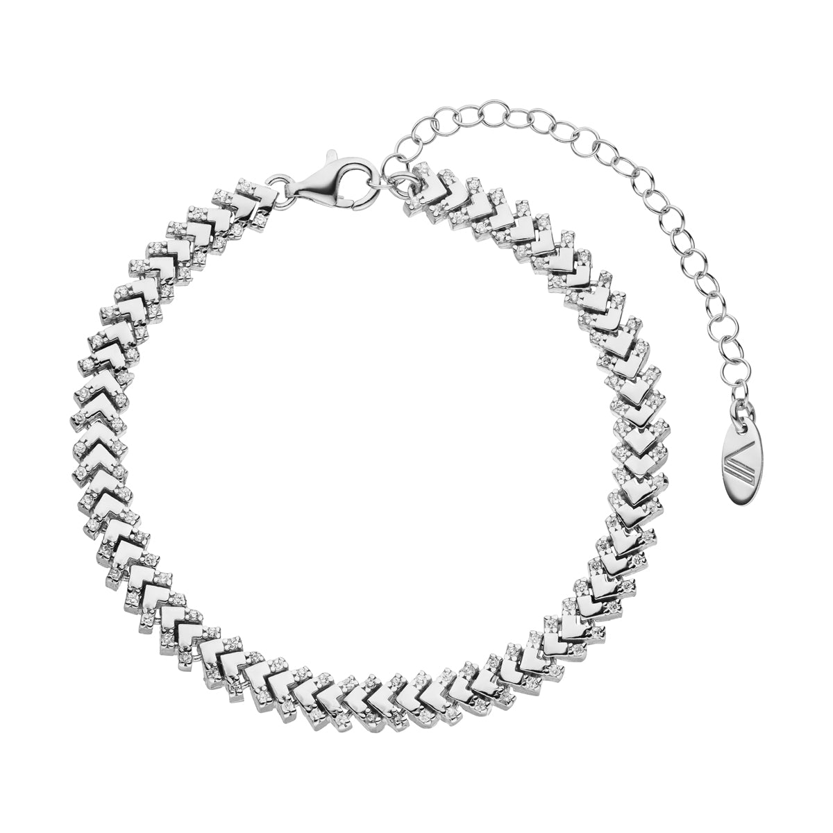Elenya Pfeilspitzen Armband mit Steinen Silber 925 Sterling Silber