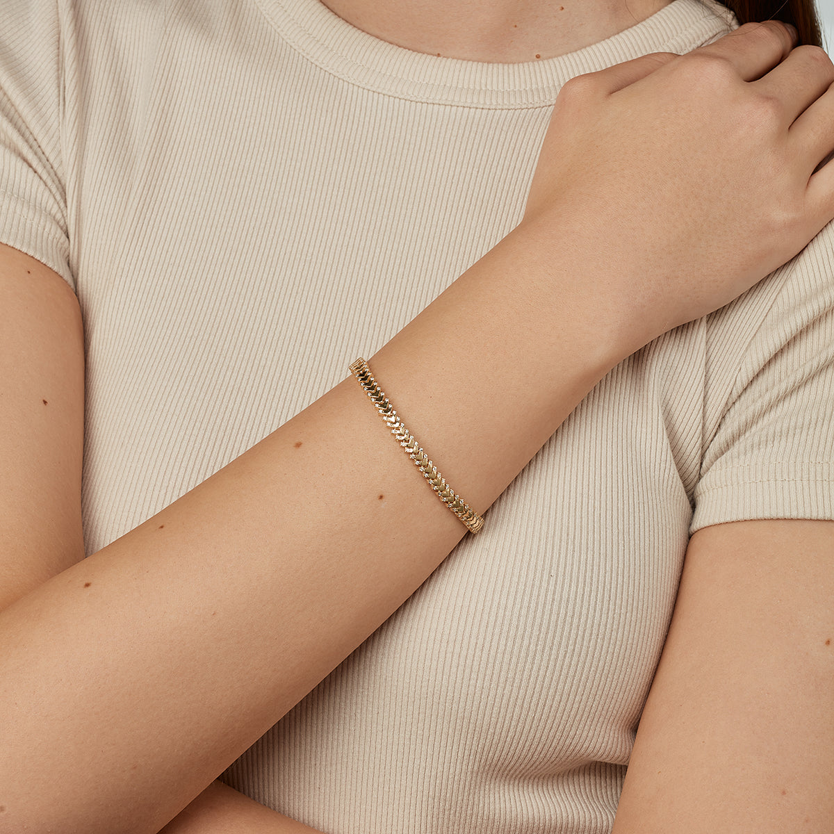 Elenya Pfeilspitzen Armband mit Zirkonia Steinen