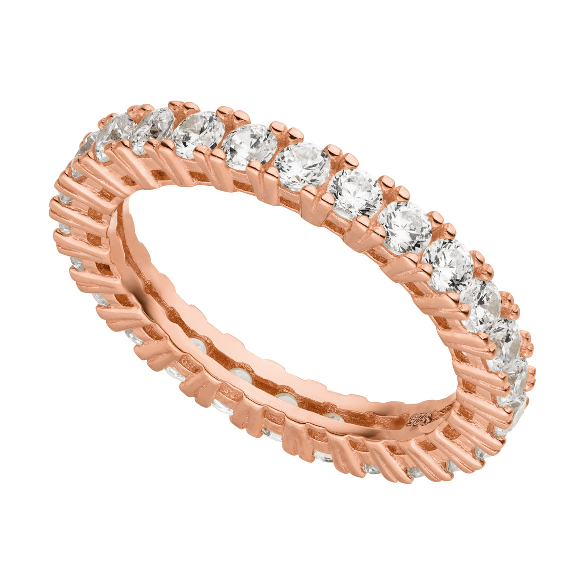 Gaya Ring mit Zirkonia-Steinen Rosegold 925 Sterling Silber