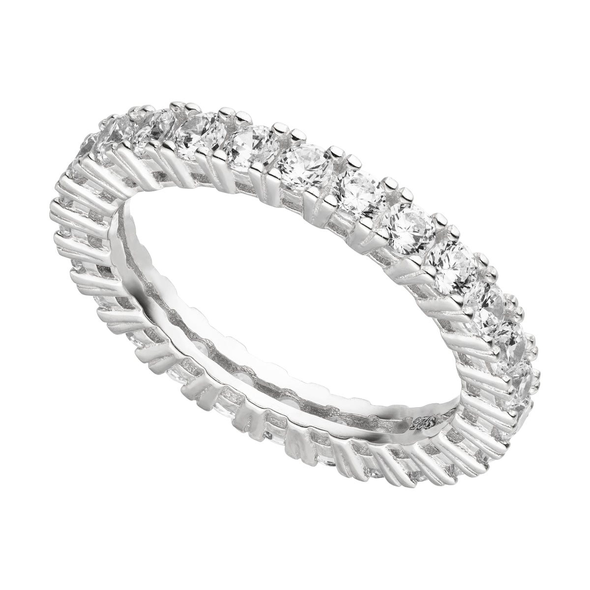 Gaya Ring mit Zirkonia-Steinen Silber 925 Sterling Silber