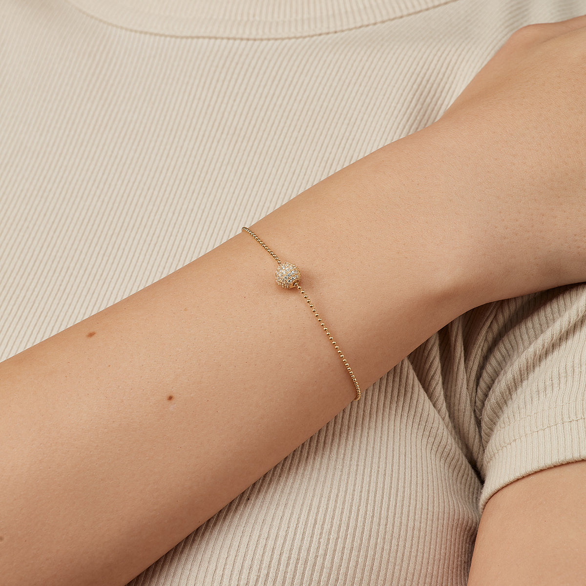 Kayra Kugelarmband Kugelelement Zirkonia Steinen Bild