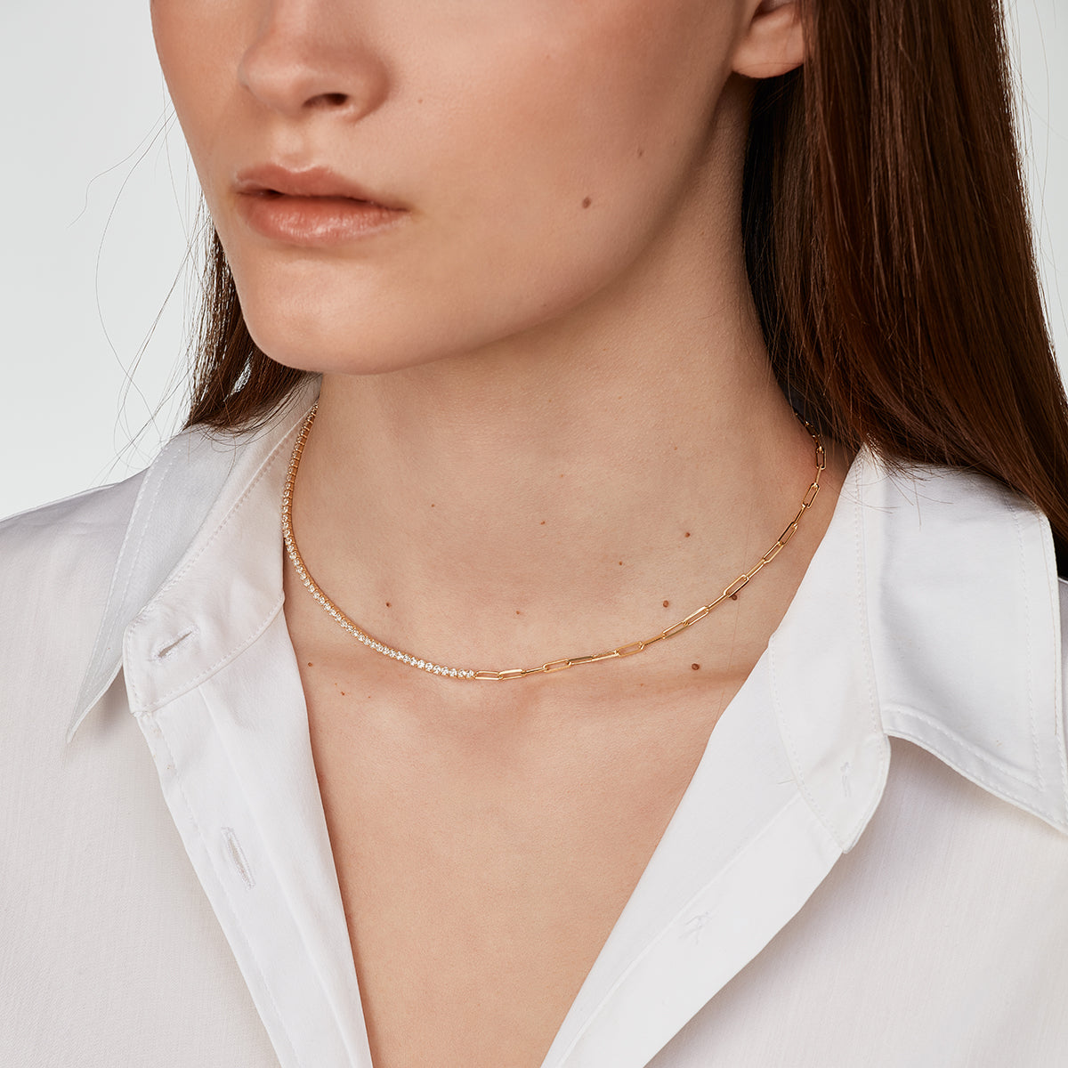 Layan Gliederhalskette Tennis Zirkonia Bild