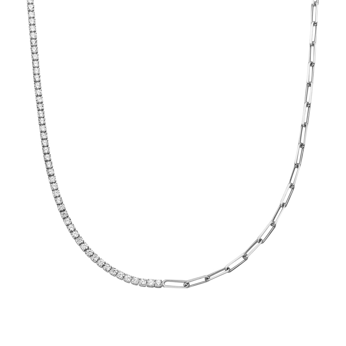 Layan Gliederhalskette Tennis Zirkonia Silber 925 Sterling Silber