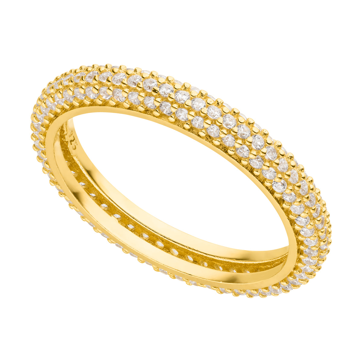 Leyli Ring mit Pavé Zirkonia-Steinen Gold 925 Sterling Silber