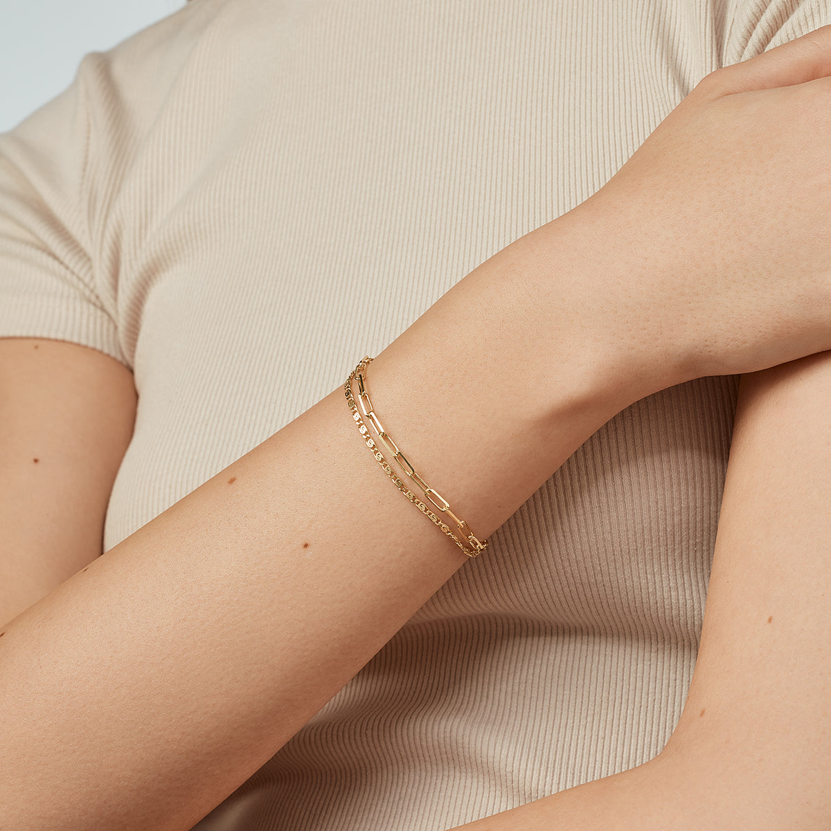 Minou Doppelarmband Konigsketten und Glieder Bild