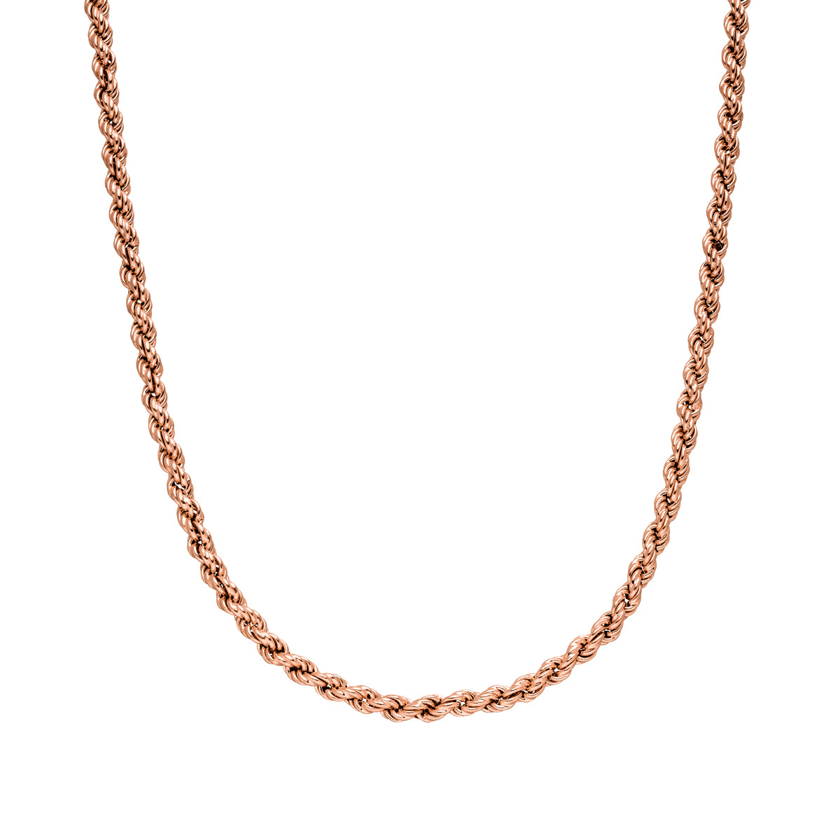 Mira Kordel-Halskette Rosegold 925 Sterling Silber