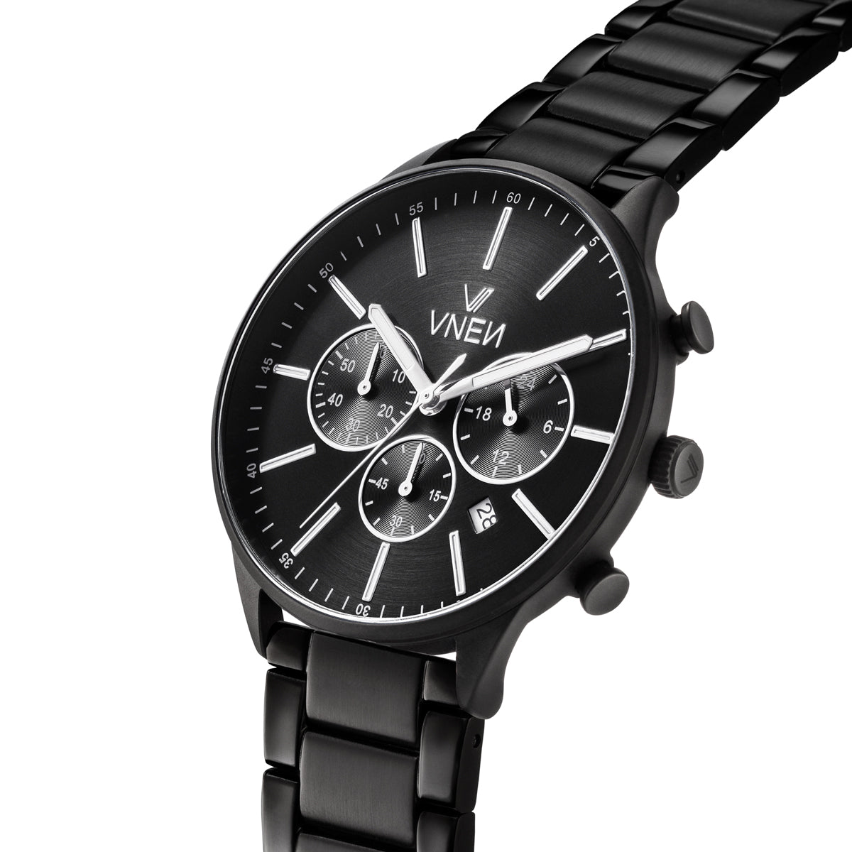 Munir Chrono Schwarz Schwarz Metall Schwarz