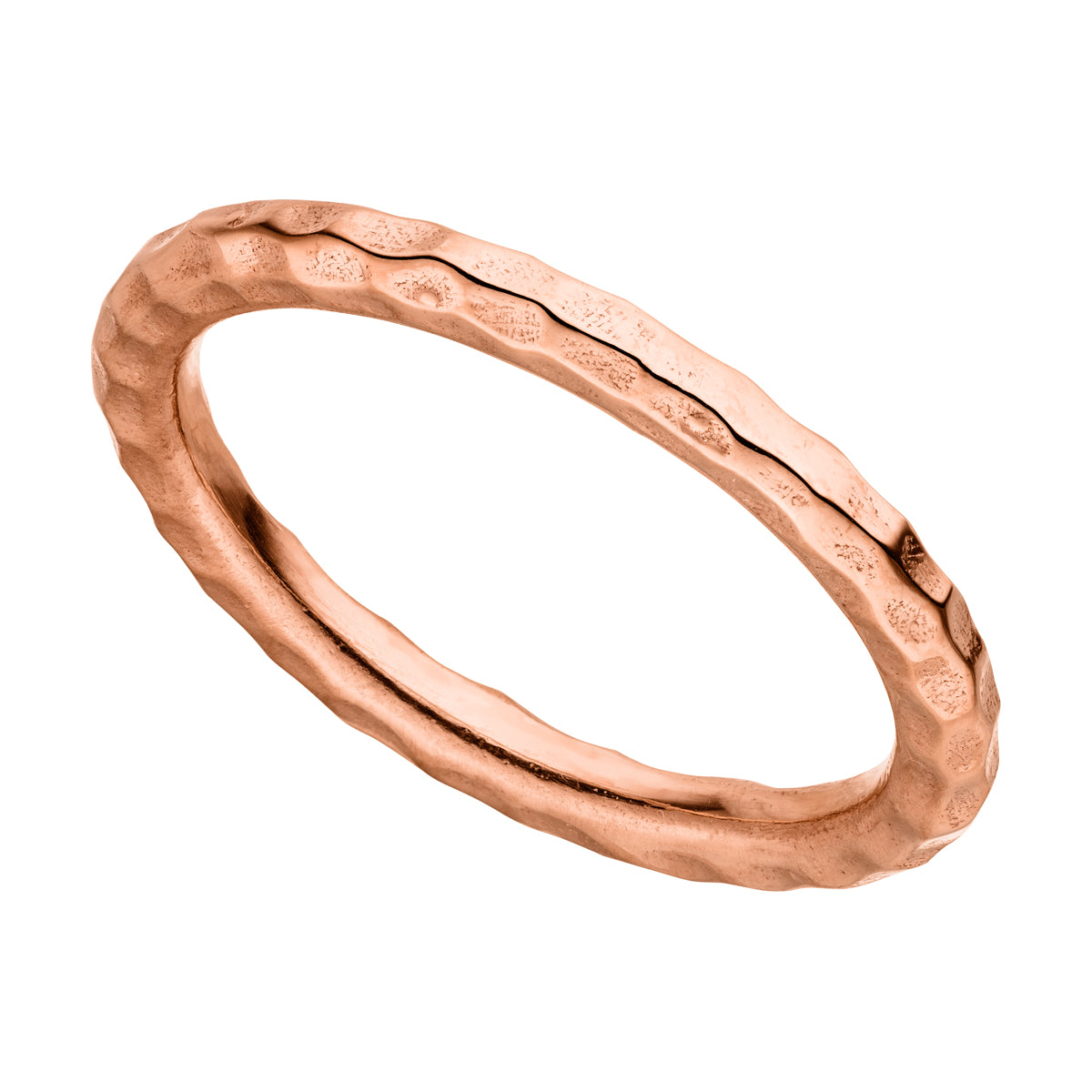 Nadira gehämmerter Ring Rosegold 925 Sterling Silber