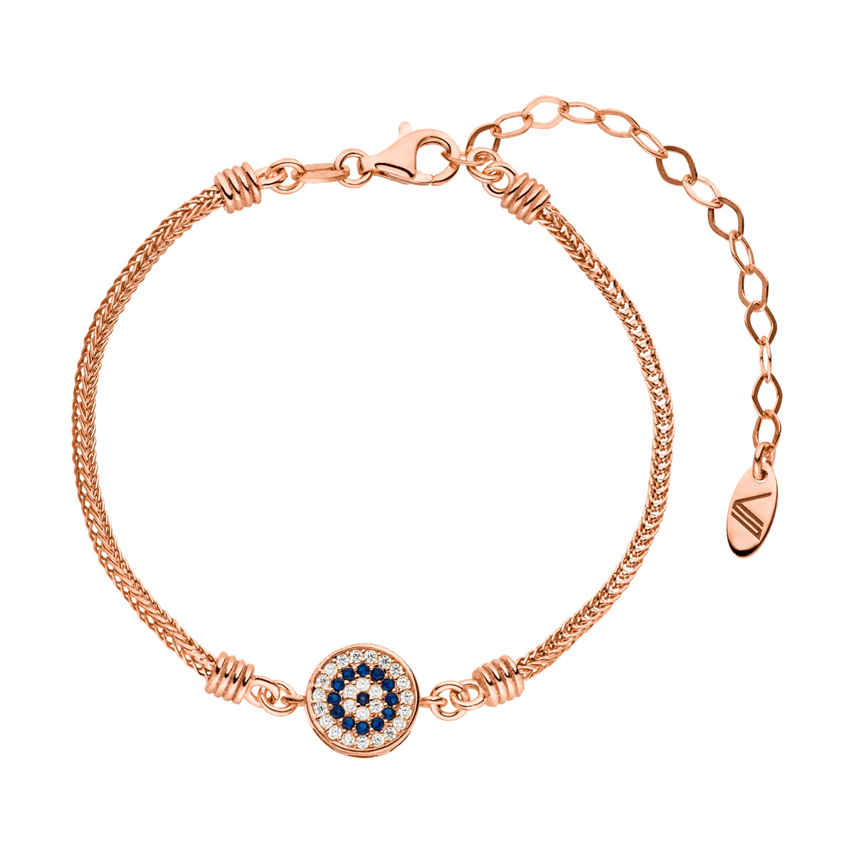 Nazar Schlangenarmband Rosegold 925 Sterling Silber