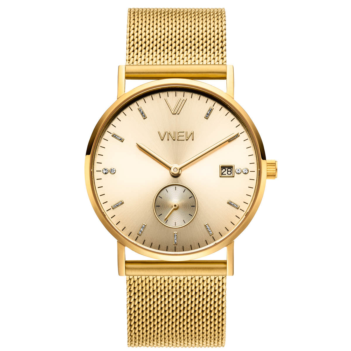 Nevra Gold Gold Mesh Gold Front