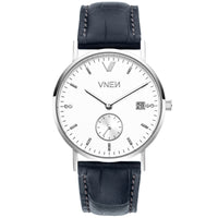 Nevra Silber Weiß Leder Grau Allign. Front