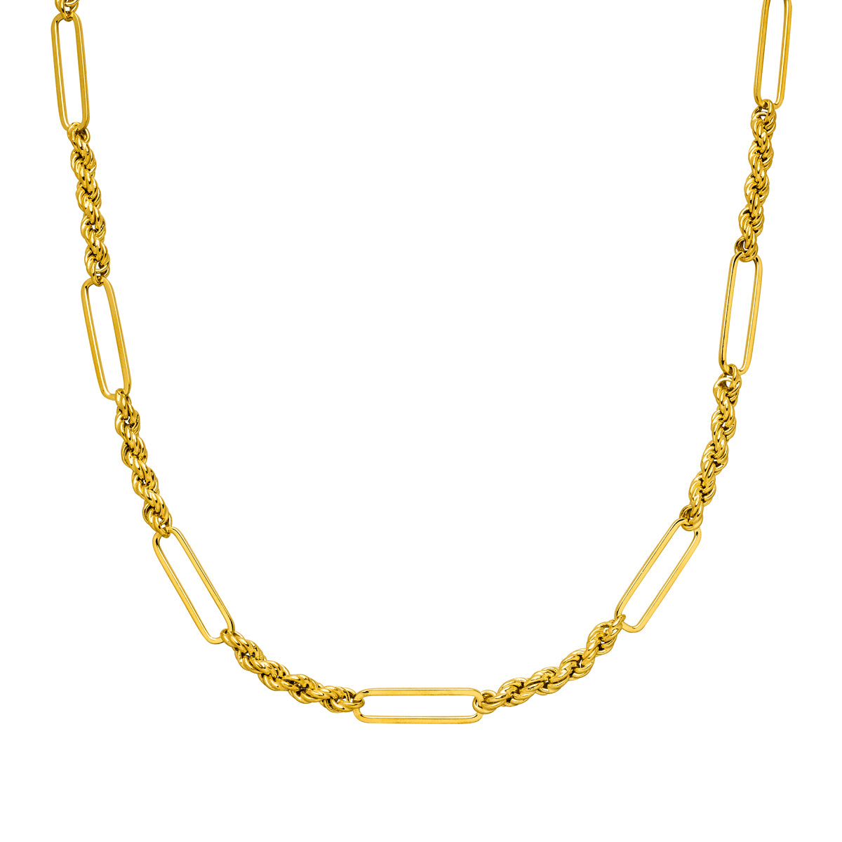 Rahila Kordel-Gliederhalskette Gold 925 Sterling Silber