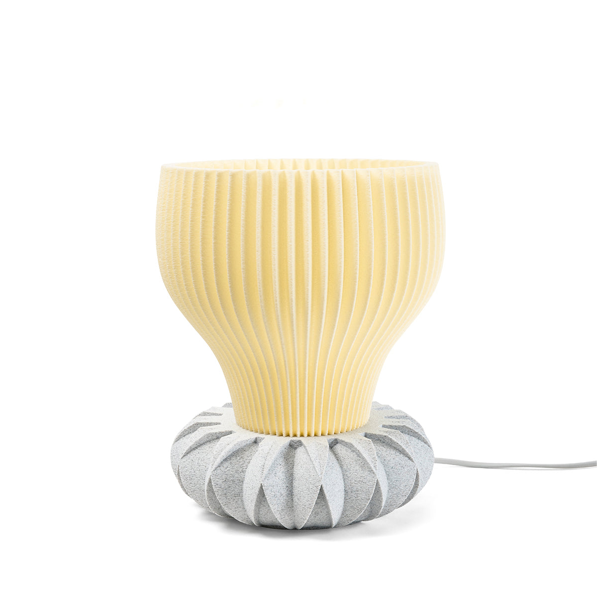 Tischlampe Bloom Stria mit Base Flora Beige Tag