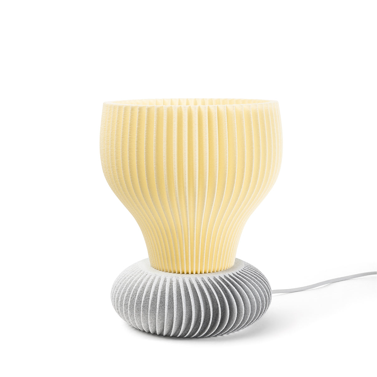 Tischlampe Bloom Stria mit Base Vento Beige Tag