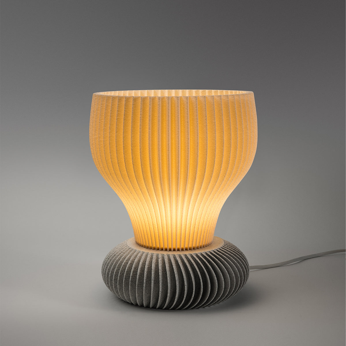 Tischlampe Bloom Stria mit Base Vento Pink Nacht