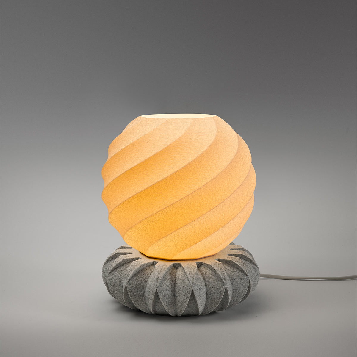 Tischlampe Orb Twist mit Base Flora Pink Nacht