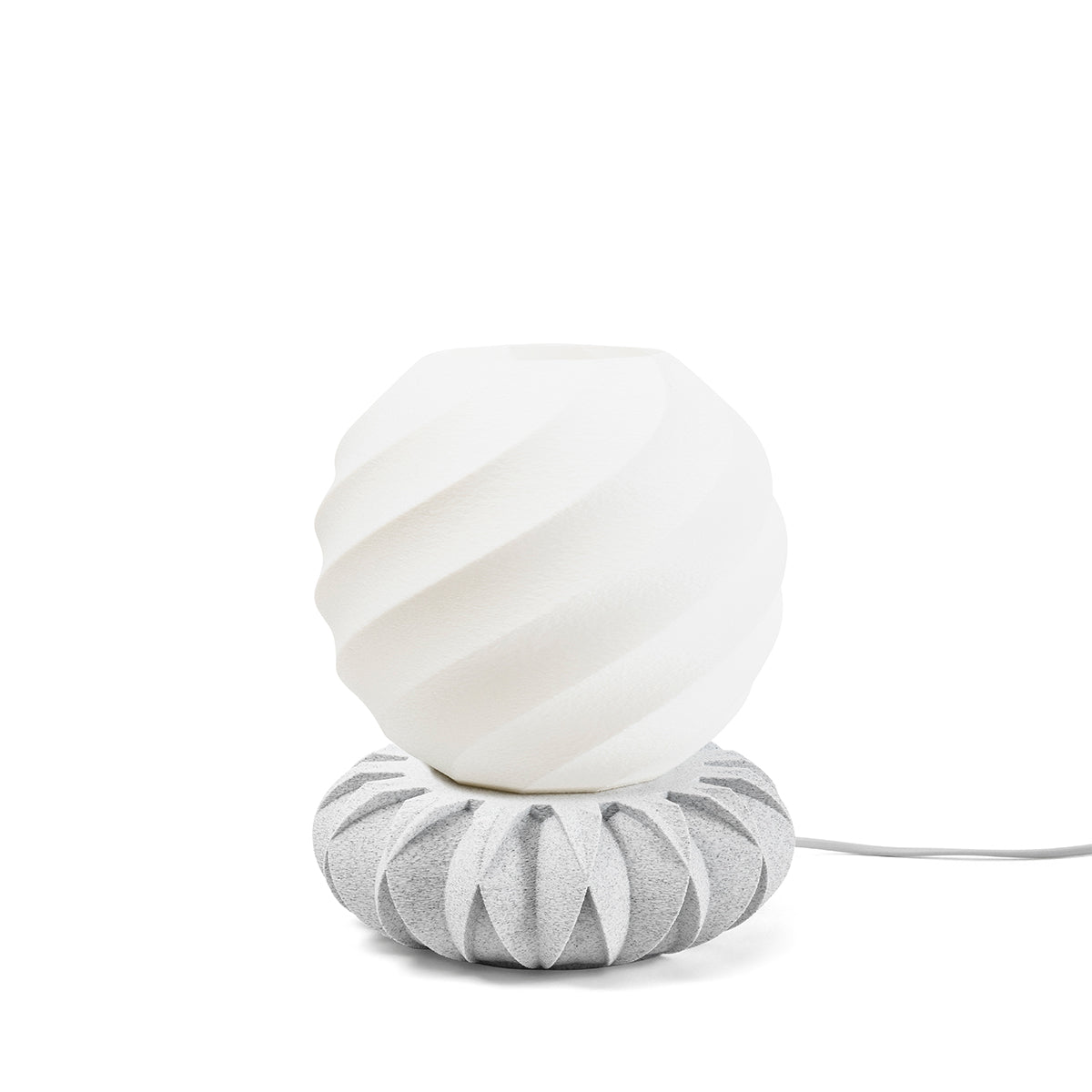 Tischlampe Orb Twist mit Base Flora Weiss Tag