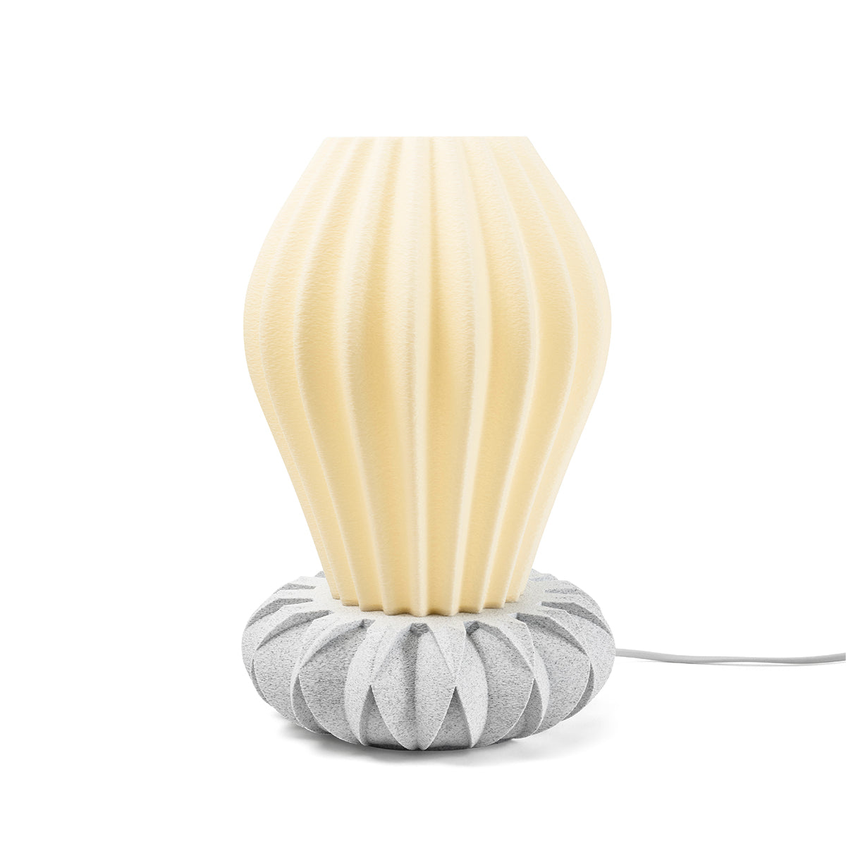 Tischlampe Vela Linea mit Base Flora Beige Tag