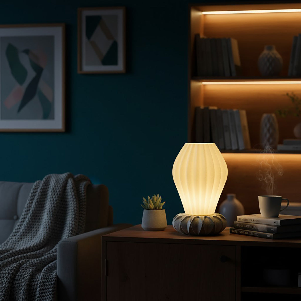 Tischlampe Vela Linea mit Base Flora Bild