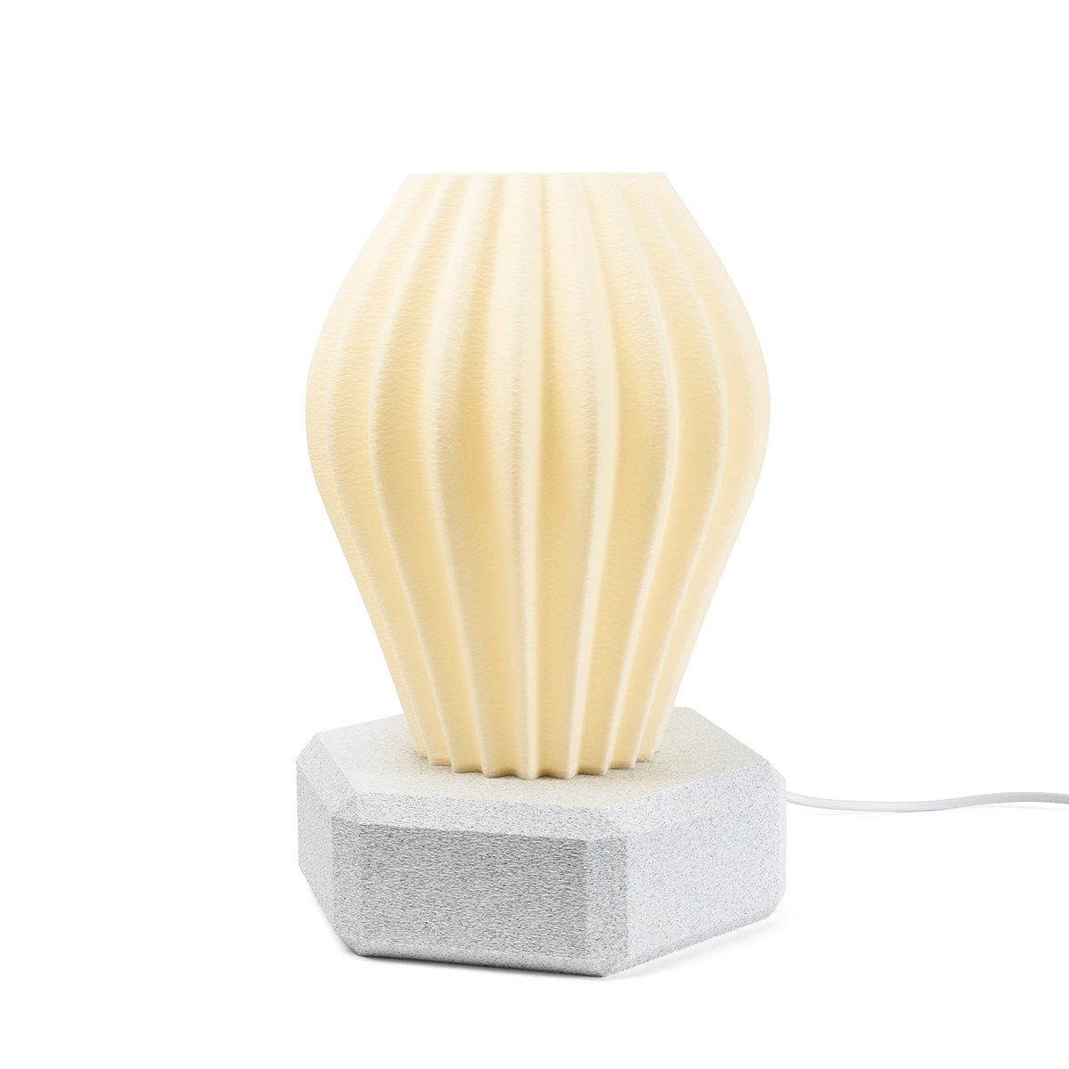 Tischlampe Vela Linea mit Base Hexa Beige Tag