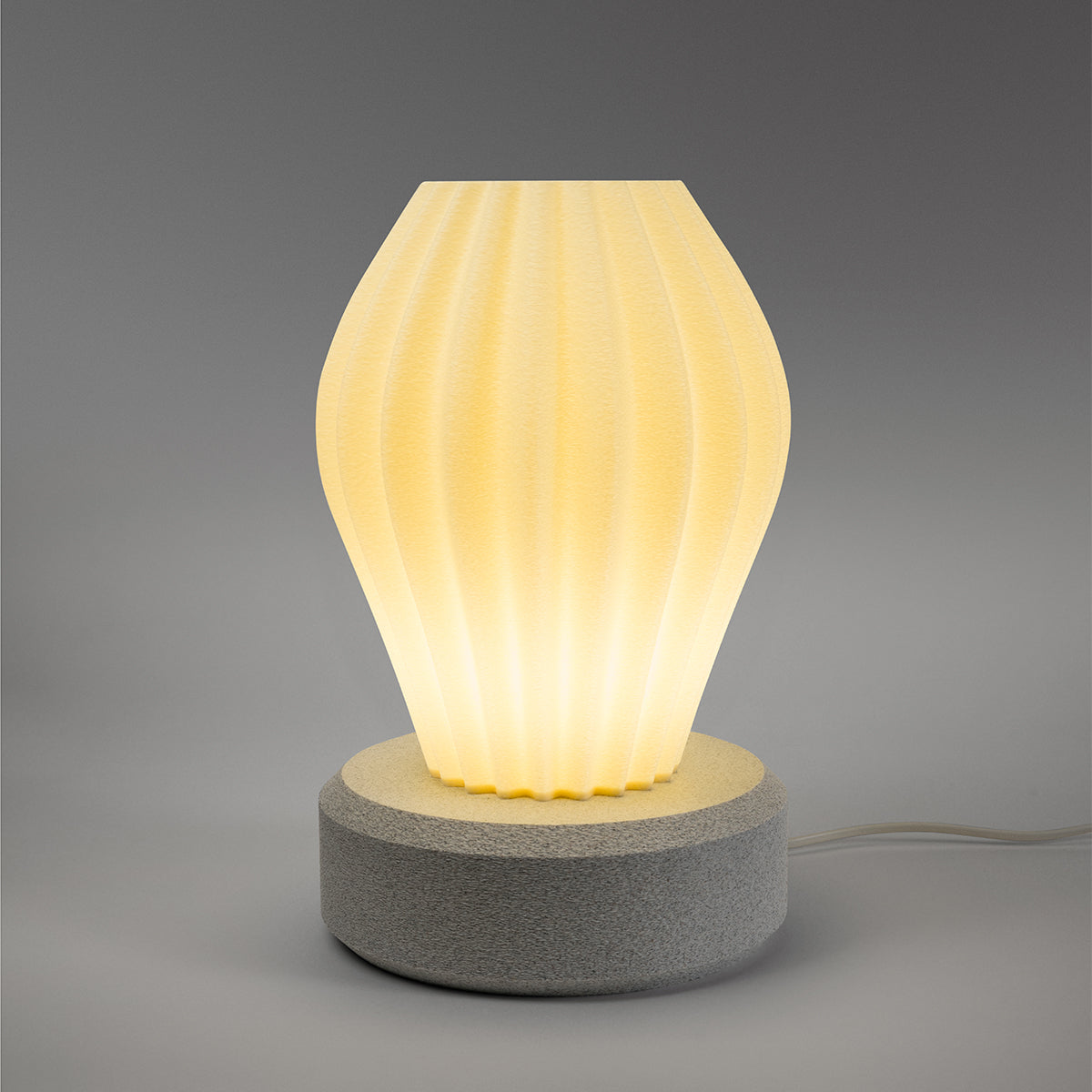 Tischlampe Vela Linea mit Base Luna Beige Nacht