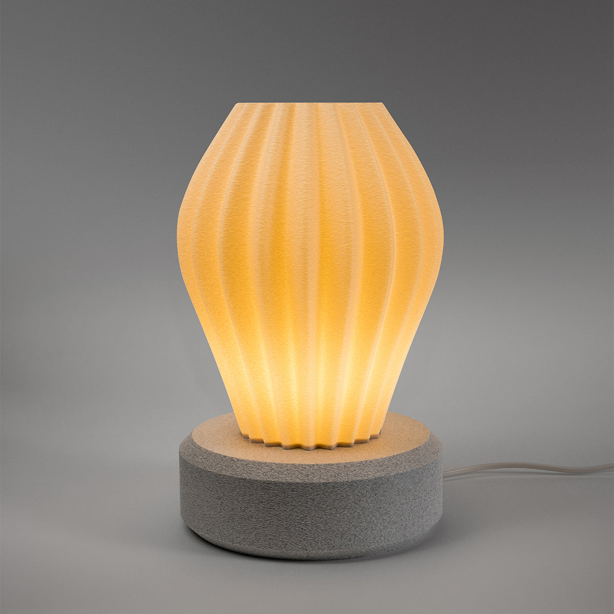 Tischlampe Vela Linea mit Base Luna Pink Nacht