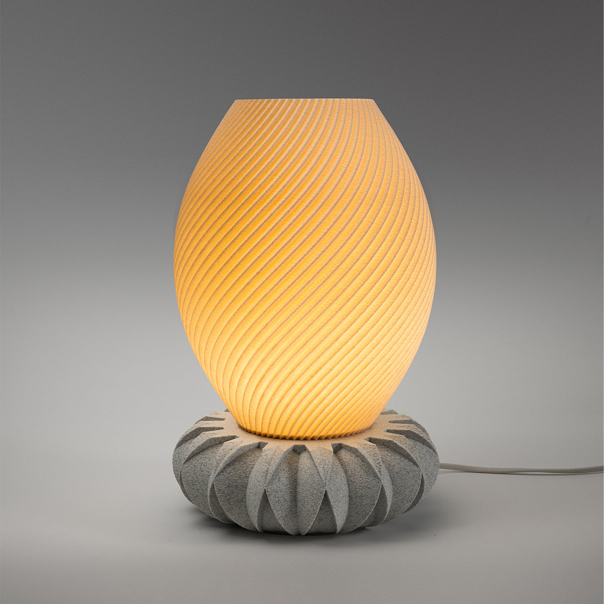 Tischlampe Vortex Spira mit Base Flora Pink Nacht