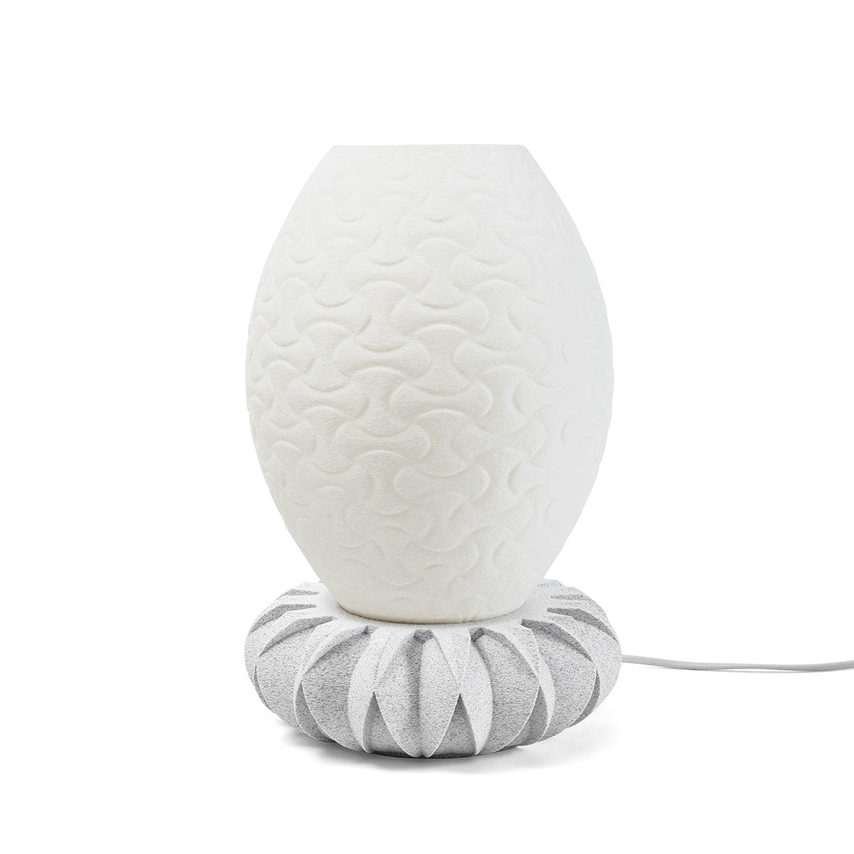 Tischlampe Vortex Vintega mit Base Flora Weiss Tag