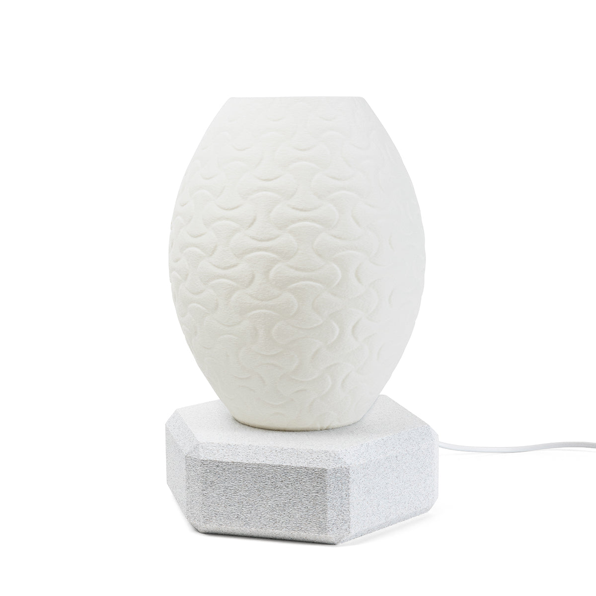 Tischlampe Vortex Vintega mit Base Hexa Weiss Tag