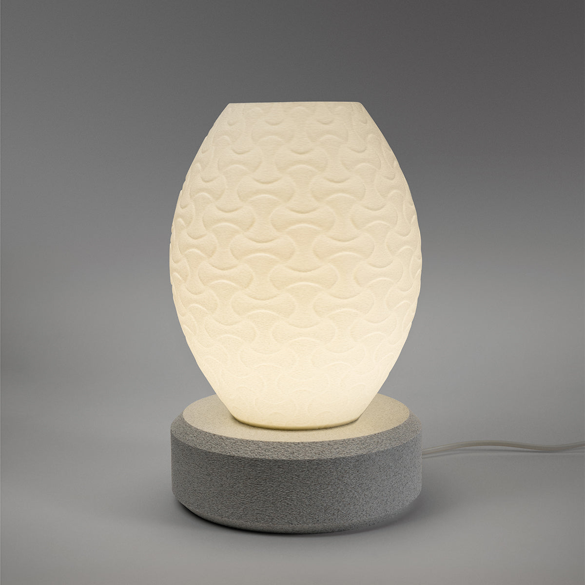 Tischlampe Vortex Vintega mit Base Luna Weiss Nacht