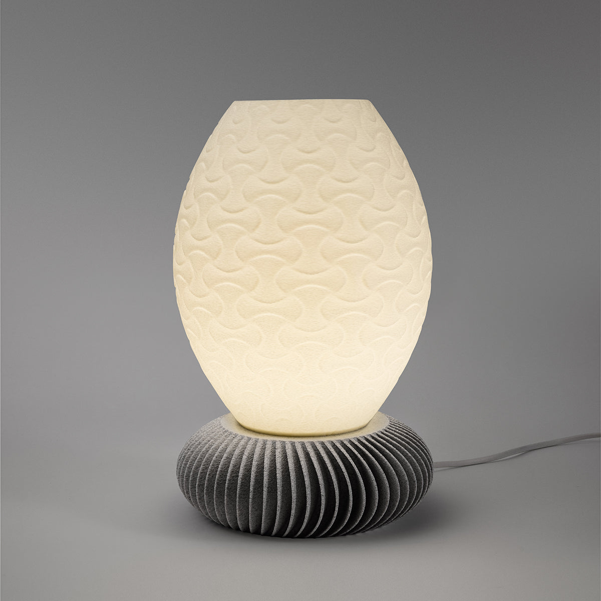 Tischlampe Vortex Vintega mit Base Vento Weiss Nacht