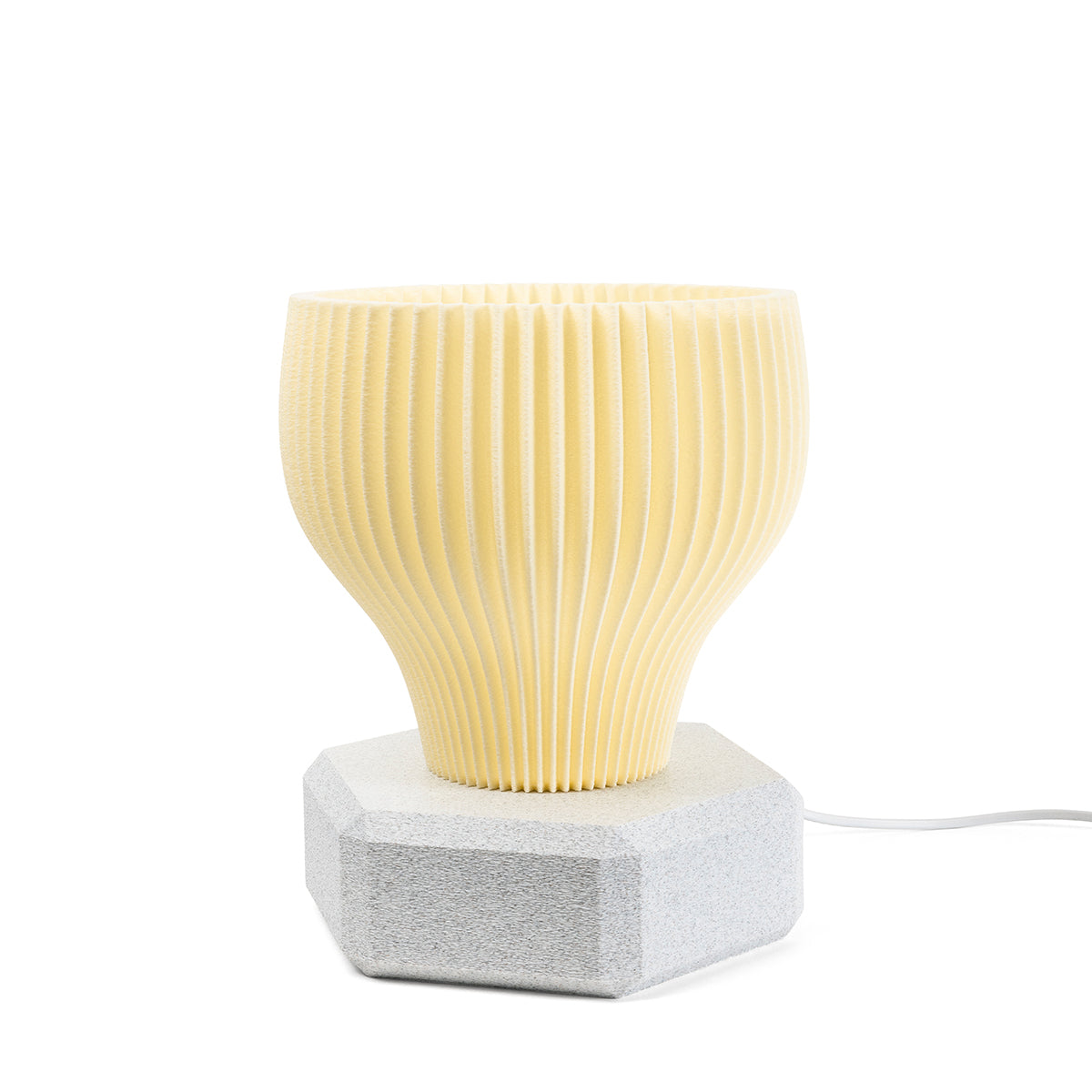 Tischlampe Bloom Stria mit Base Hexa Beige Tag
