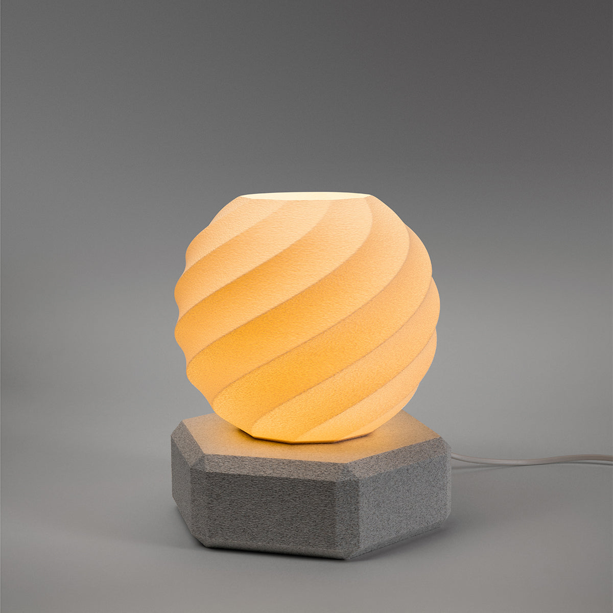 Tischlampe Orb Twist mit Base Hexa Pink Nacht