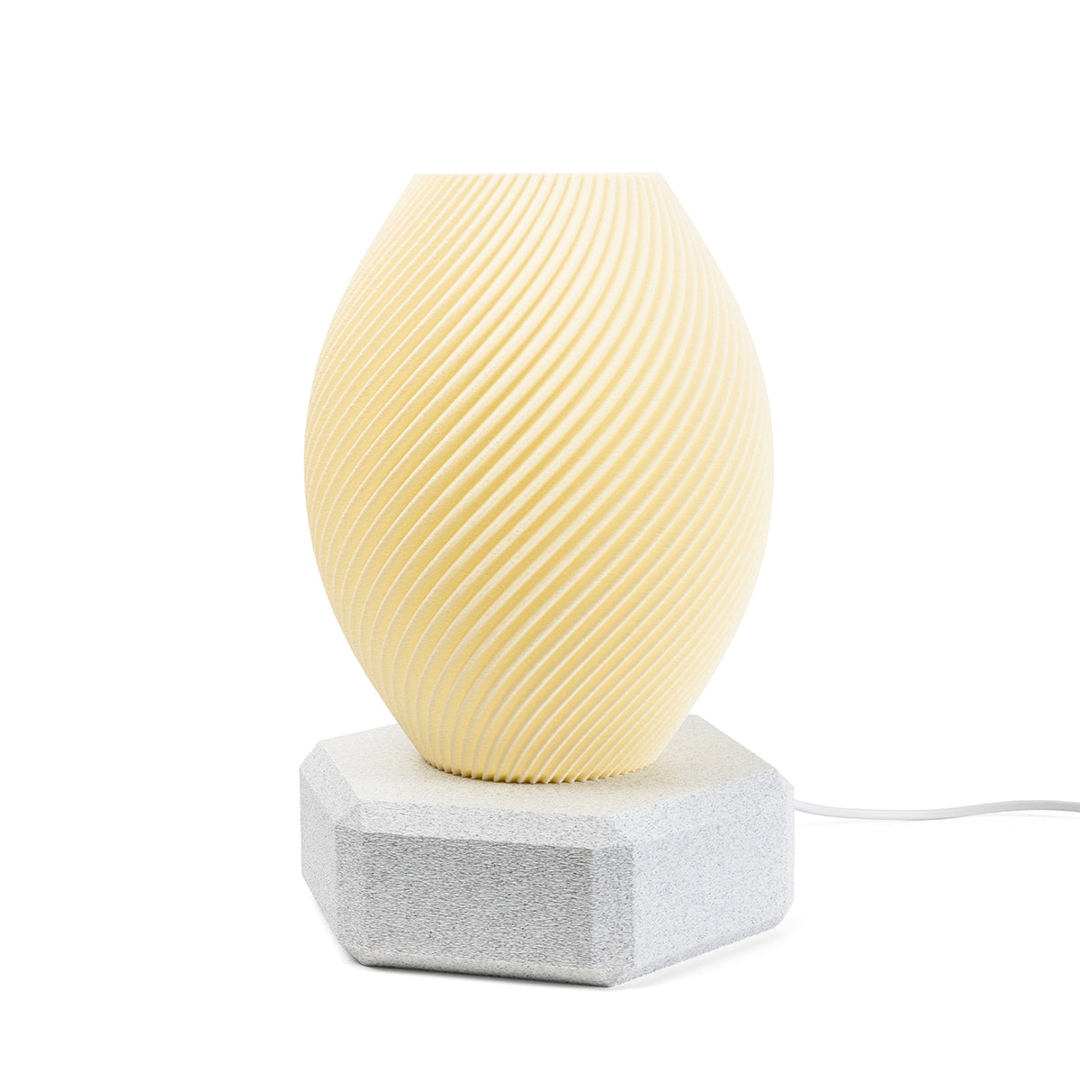 Tischlampe Vortex Spira mit Base Hexa Beige Tag