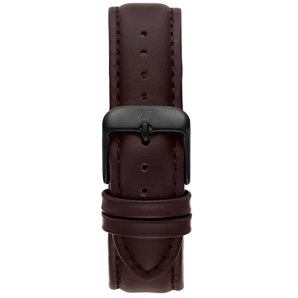 Uhrenarmband Leder Braun 20mm Schwarz