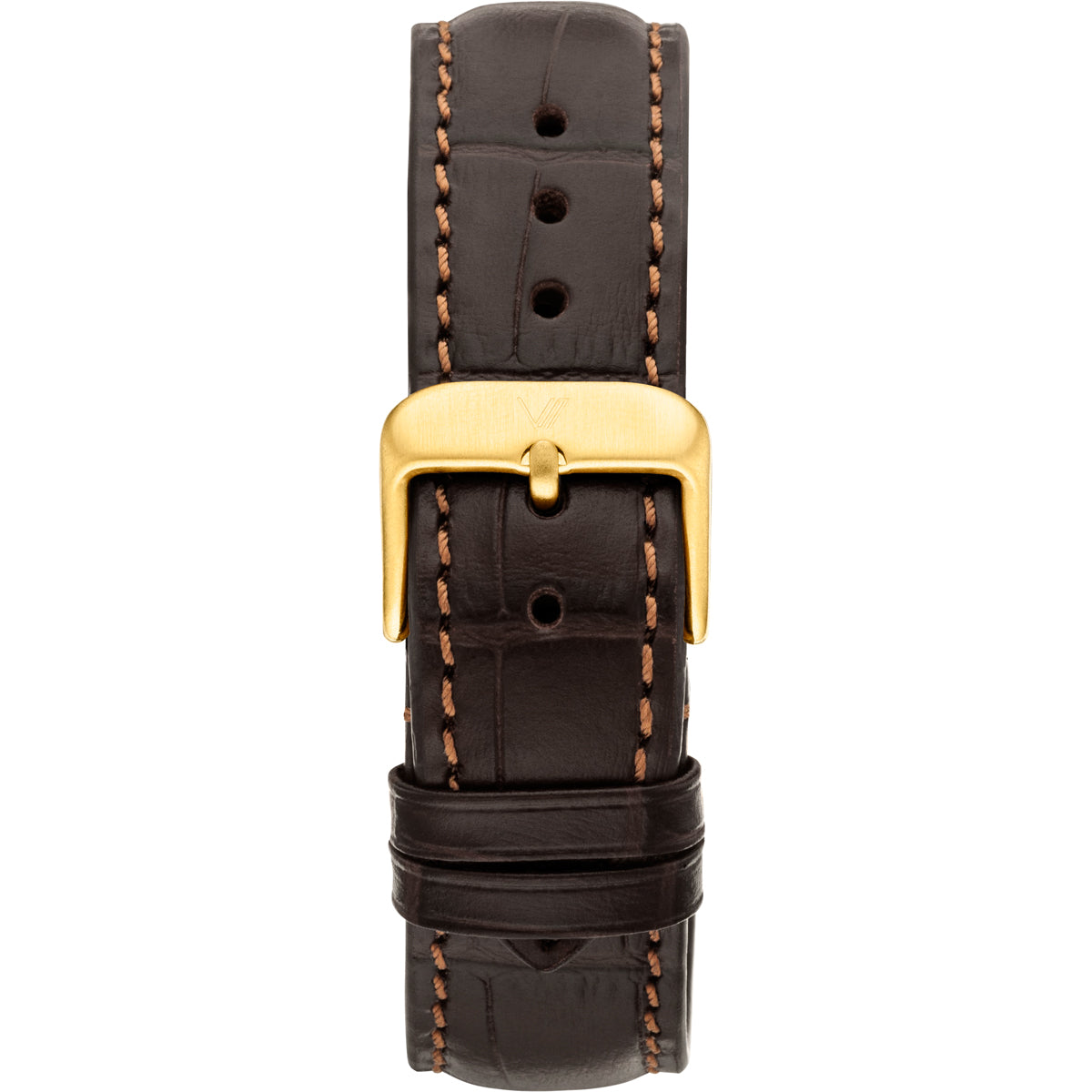 Uhrenarmband Leder Braun Allign 20mm 176mm Gold