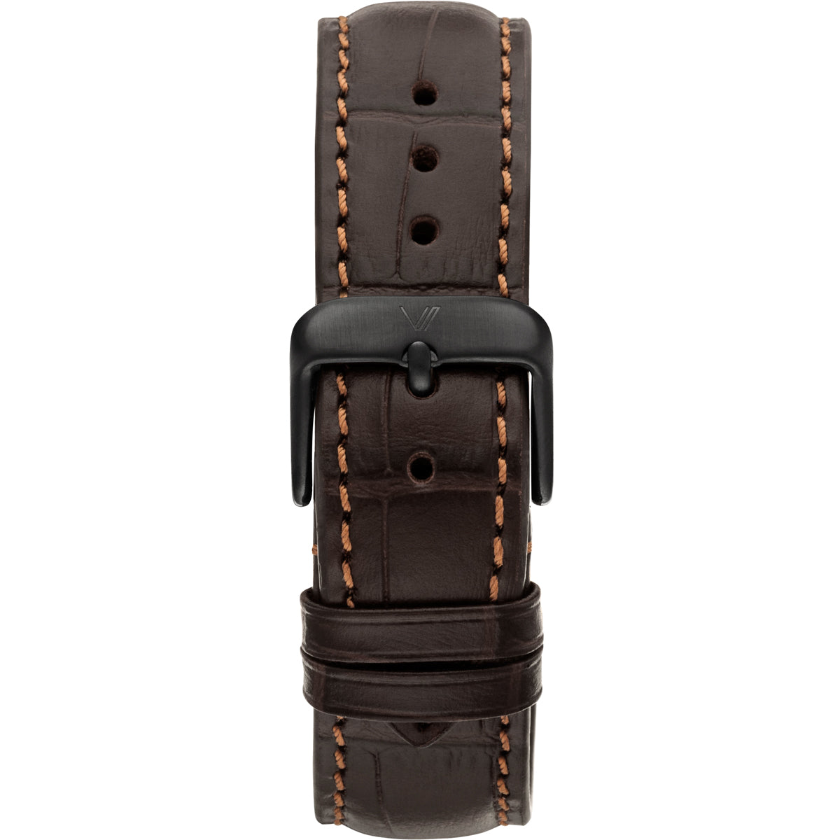 Uhrenarmband Leder Braun Allign 20mm 176mm Schwarz