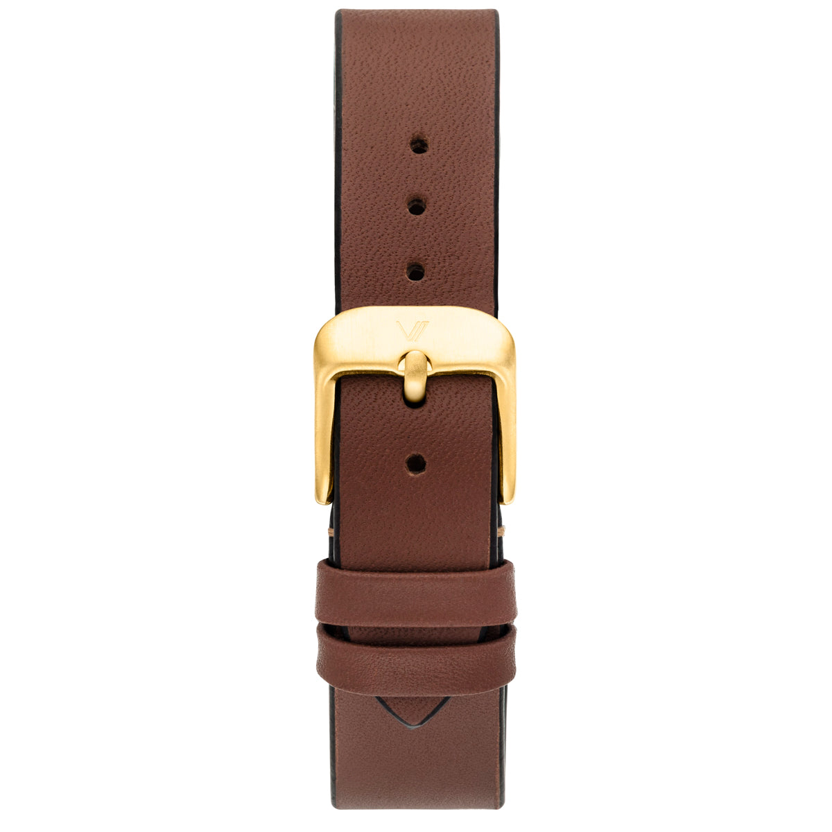 Uhrenarmband Leder Camel Glatt 16mm Gold