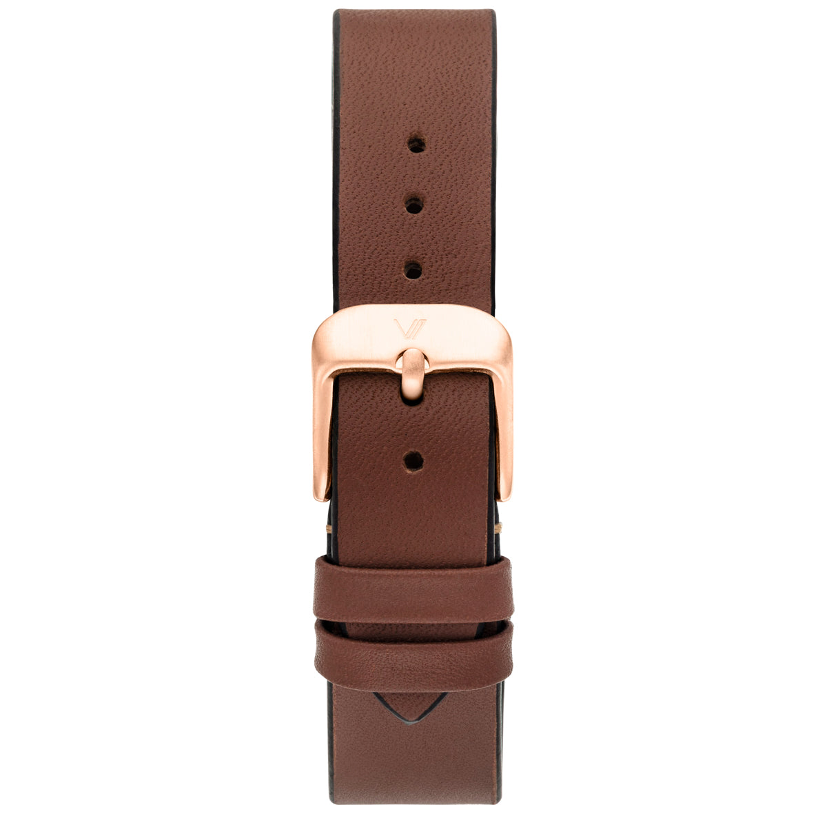 Uhrenarmband Leder Camel Glatt 16mm Rosegold