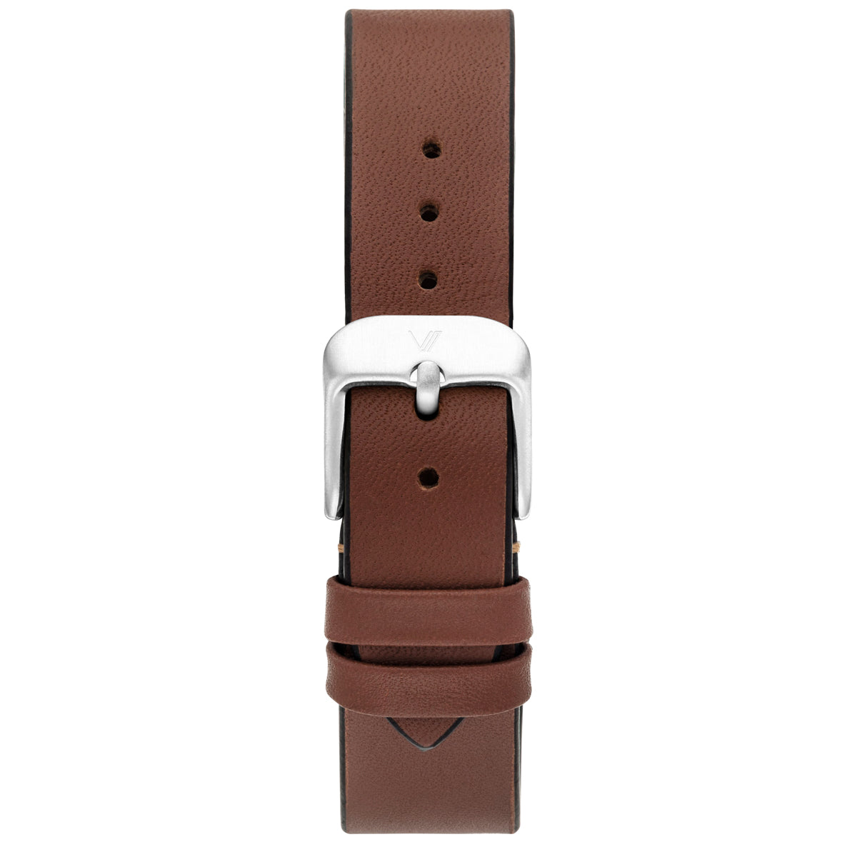 Uhrenarmband Leder Camel Glatt 16mm Silber