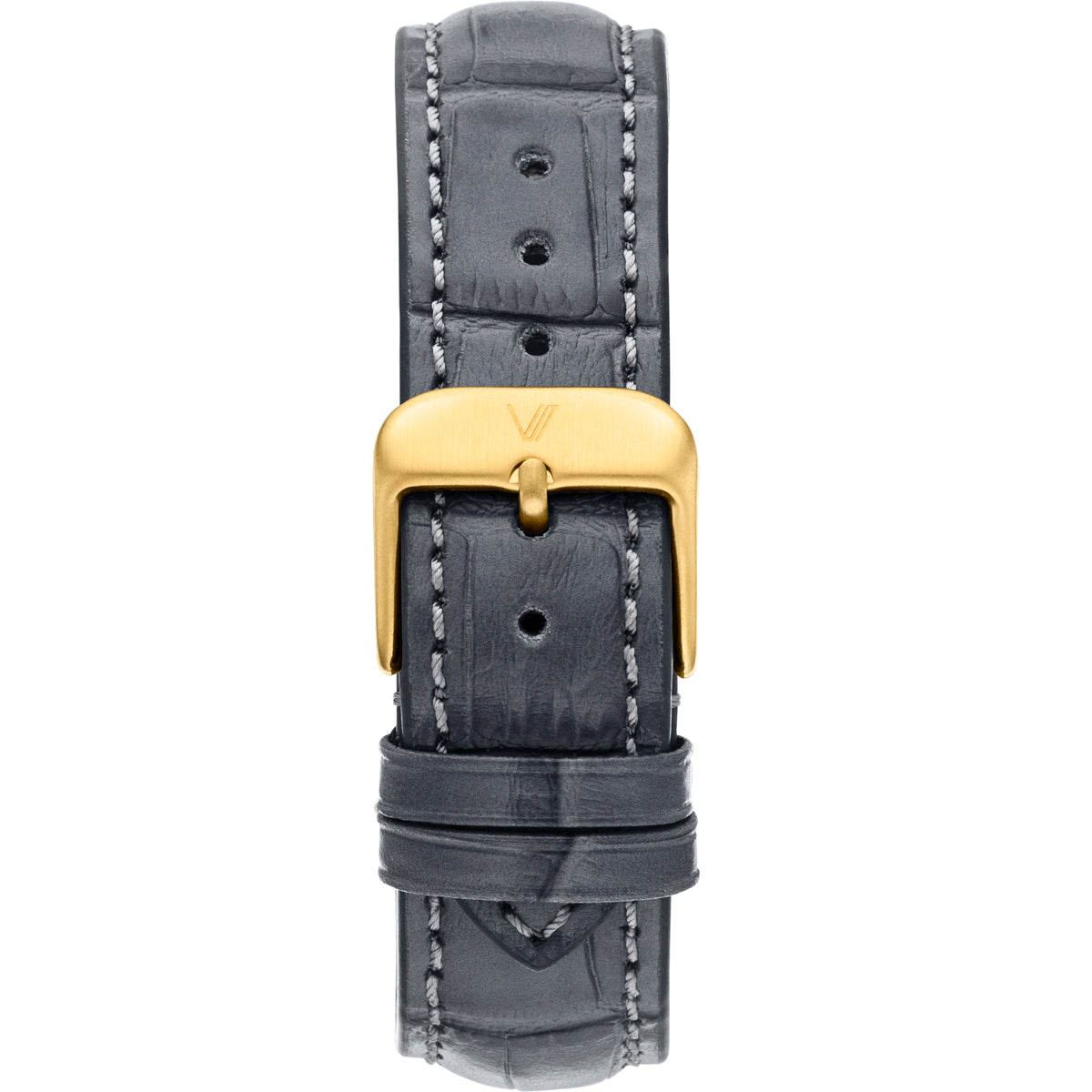 Uhrenarmband Leder Grau Allign Schwarz 20mm 196mm Gold