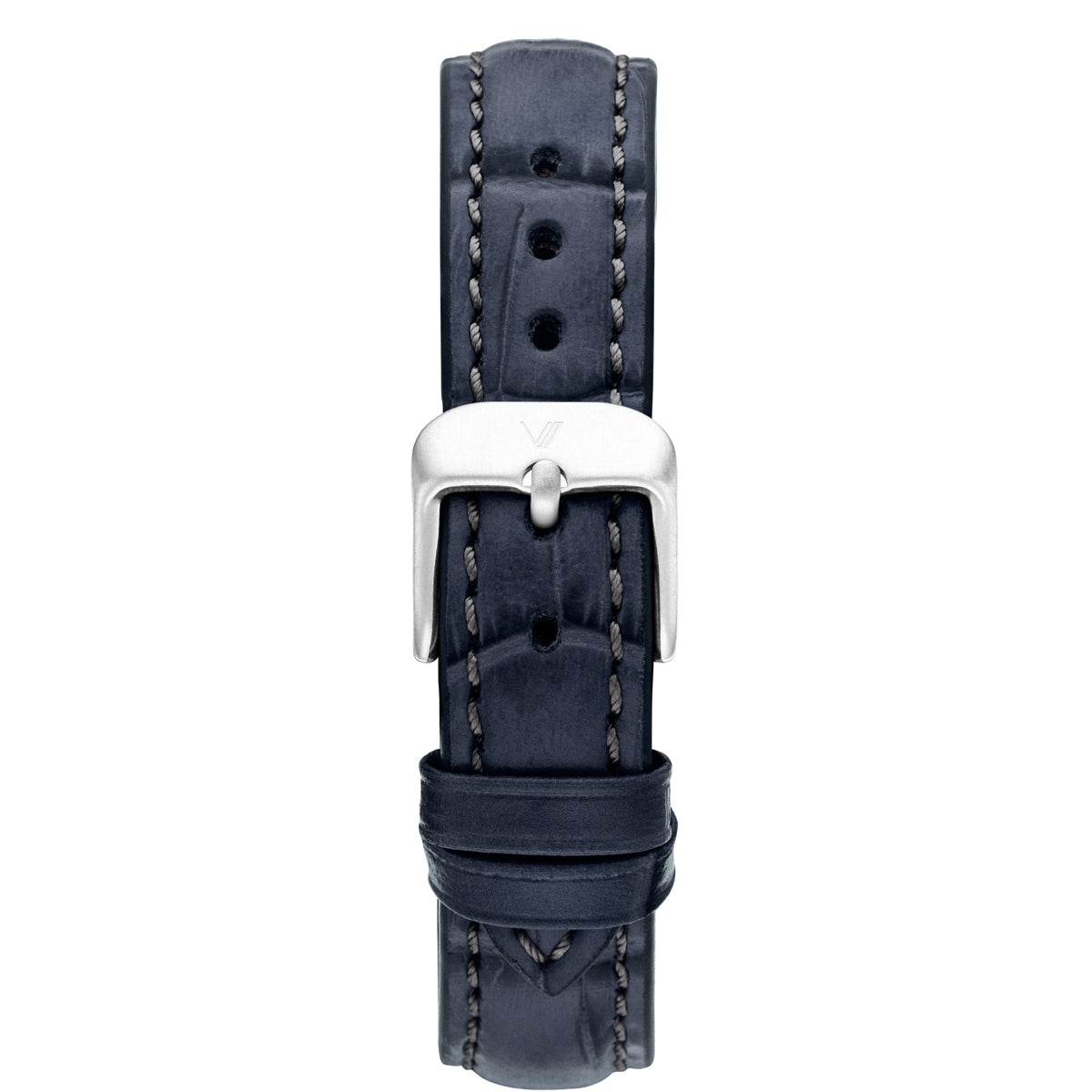 Uhrenarmband Leder Grau Allign Silber