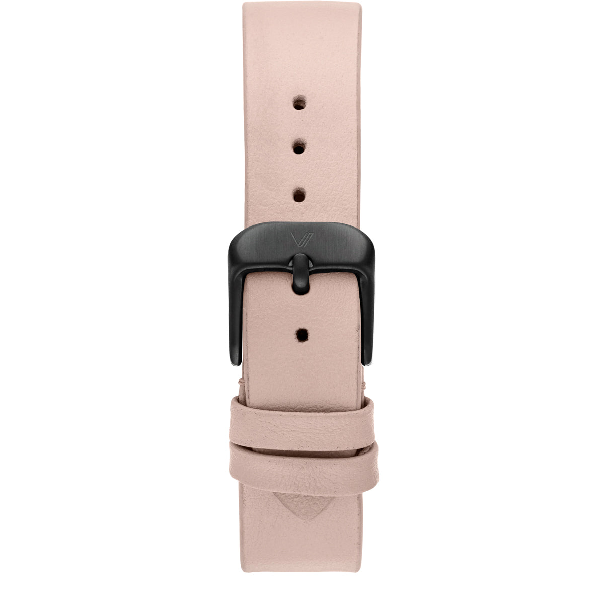 Uhrenarmband Leder Hellpink Glatt 16mm schwarz